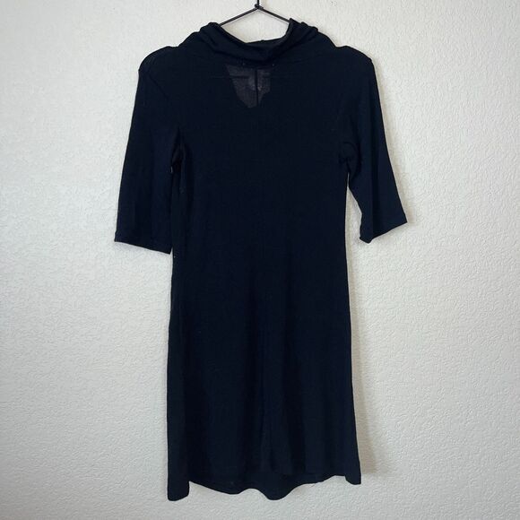 Espresso Womens Sz M Cowl Neck Black Dress Above Knee Y2K - Picture 3 of 3